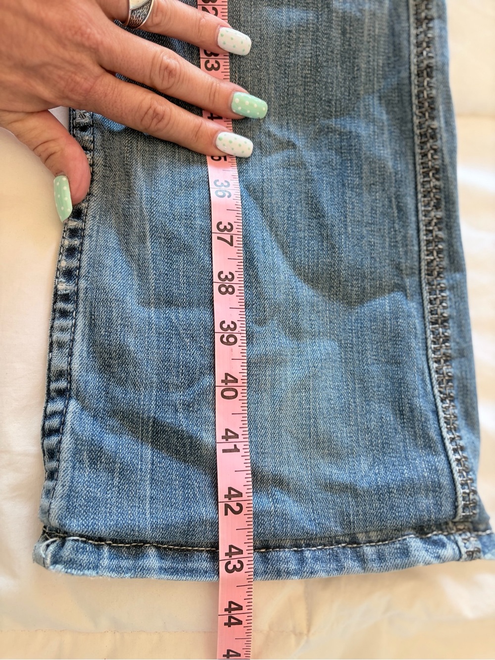 Cowgirl Tuff Whip It Good II Bootcut Jeans with Side Stitching W29 L35 - Picture 4 of 7